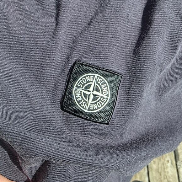 Stone Island XO Barney's New York Patch Charcoal T-Shirt - Picture 4 of 7